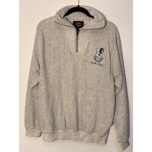 Vintage Sunrise Embroidered Gray Pullover Zip Up Sweater Size S - Ski Park City